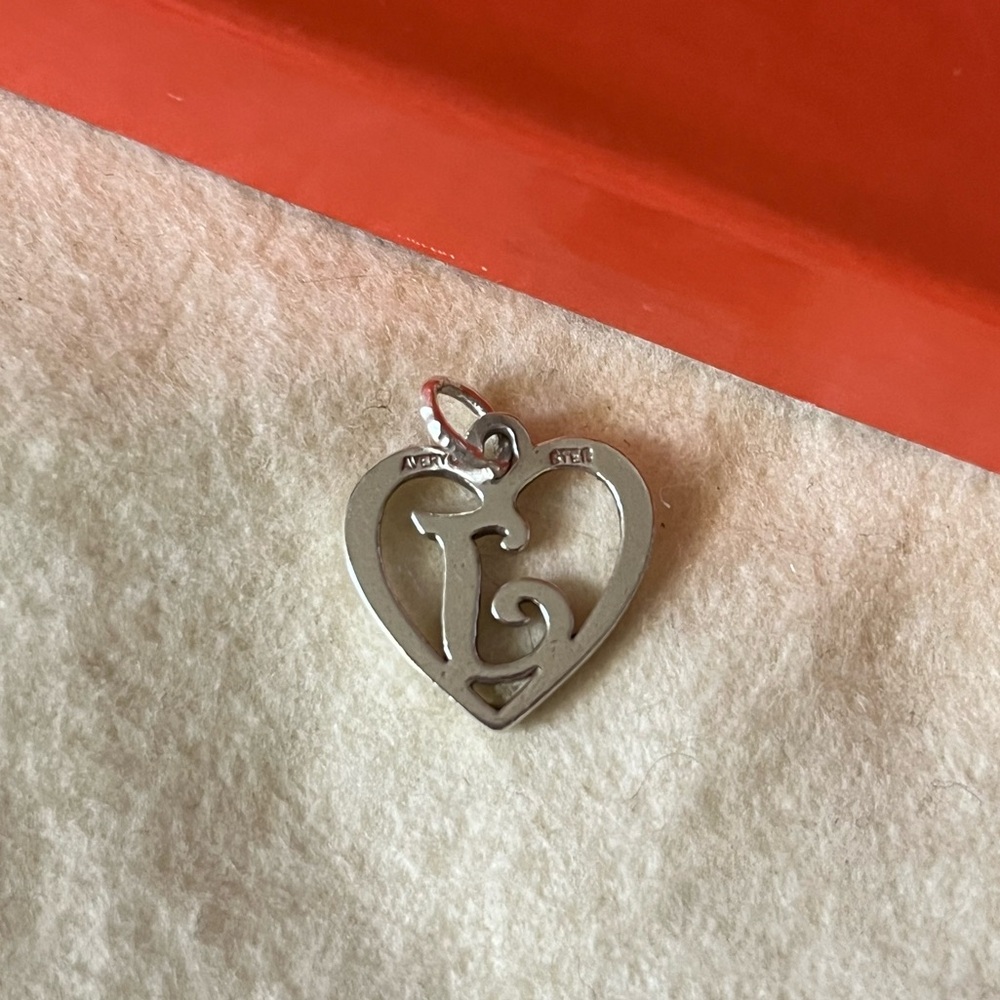 James Avery Heart Script Initial Charm - image 2